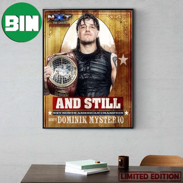 NXT The Great American Bash And Still NXT North American Champion Dirty Dominik Mysterio Poster Canvas