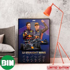New F1 Record Red Bull Take Their 12th Win In A Row Home Decor Poster Canvas