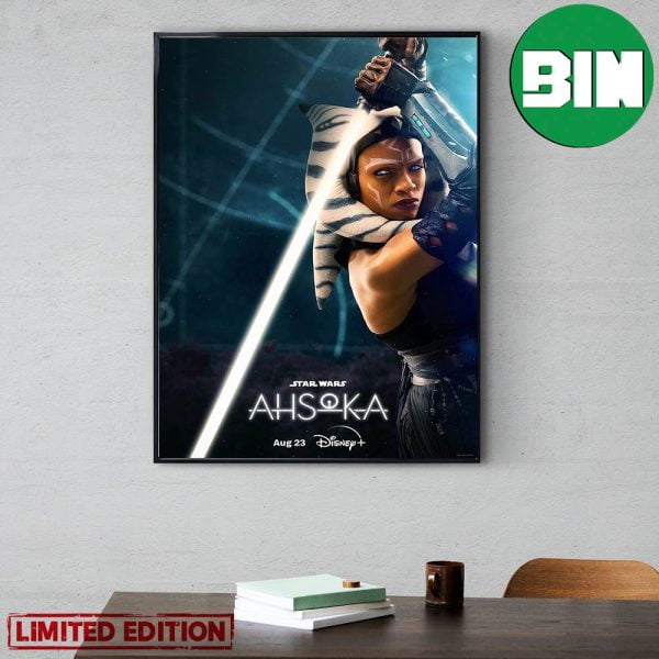 New Poster For Ahsoka Streaming August 23 On Disney Plus Poster Canvas