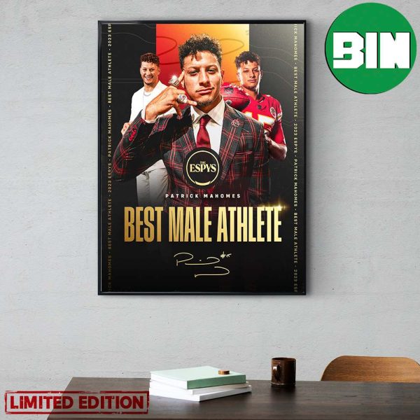 Patrick Mahomes The Best Male Athlete The ESPYS 2023 Signature Poster Canvas