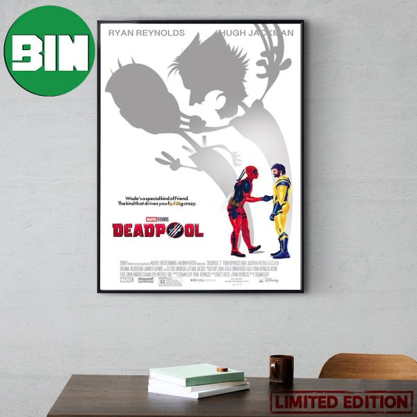 Ryan Reynolds x Hugh Jackman Deadpool and Wolverine Deadpool 3 New Poster Canvas