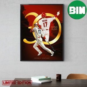 Shohei Ohtani Has 30 Home Runs MLB Los Angeles Angels Home Decor Poster Canvas