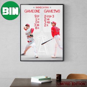 Shohei Ohtani Wrap Up Player Of The Week Honors In Just One Day Poster Canvas