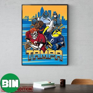 Tampa Bay Buccaneers x Tampa Bay Lightning x Tampa Bay Rays Art By Eric Poole Art Decor Poster Canvas