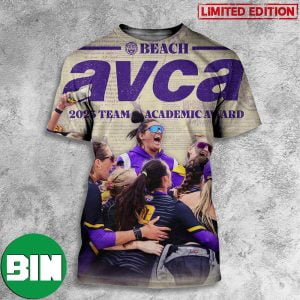 The LSU Tigers Beach Volleyball Have Earned The AVCA Team Academic Awards 3D T-Shirt