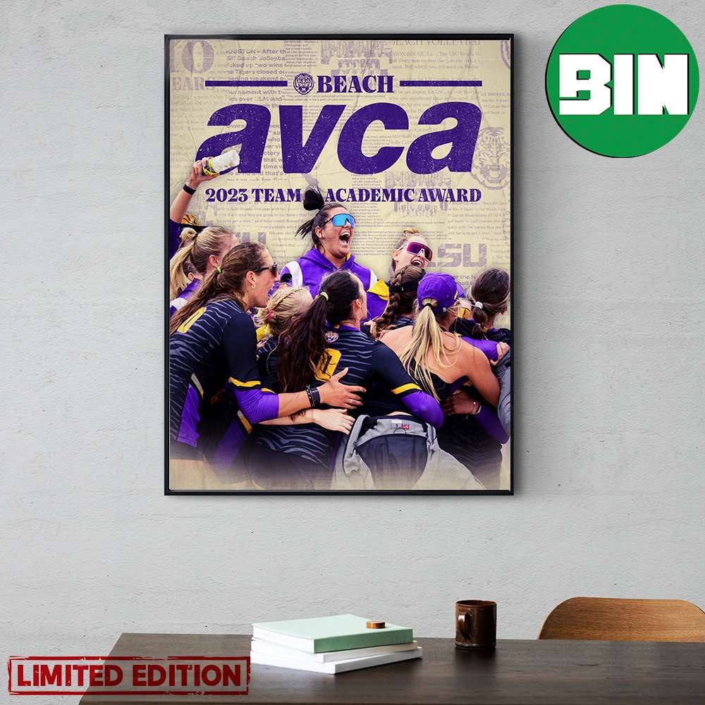 The LSU Tigers Beach Volleyball Have Earned The AVCA Team Academic Awards Poster Canvas