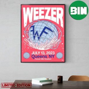 Weezer in Queens New York Forest Hills Stadium July 13 2023 Poster Canvas