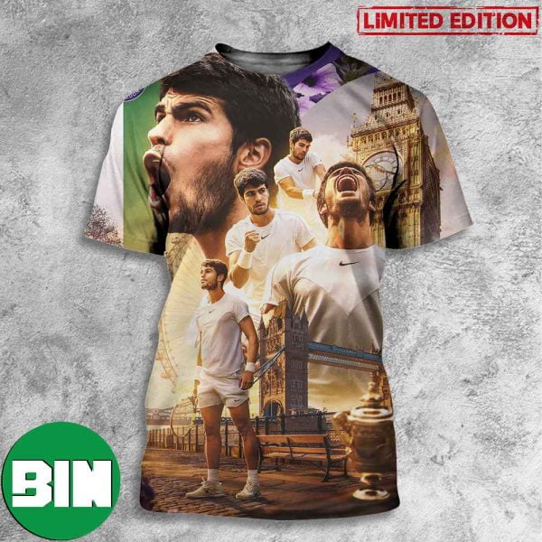 Your 2023 Wimbledon Men’s Singles Champion Carlos Alcaraz 3D T-Shirt