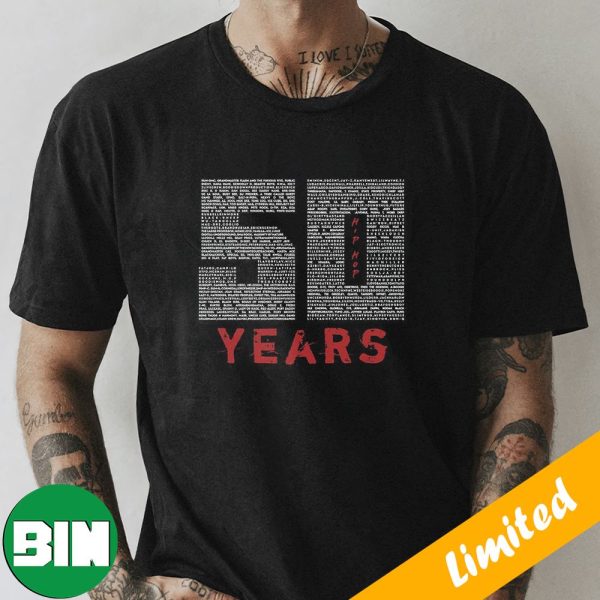 The Official Celebrate 50 Years Of Hip Hop Fan Gifts T-Shirt