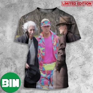 Albert Einstein x Oppenheimer x Ken Barbie Funny Barbenheimer 3D T-Shirt