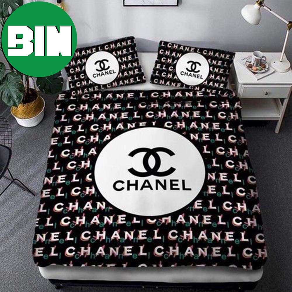 Chanel Green Logo Luxury Fashion Brand Bedding Set - Binteez