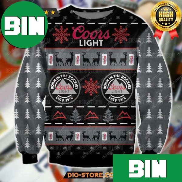 Born In The Rockies ESTP 1978 Coors Light Beer Lover Christmas Ugly Sweater