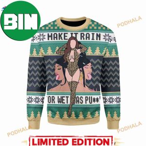 Cardi B Make It Rain For Wet As Christmas Funny Ugly Sweater