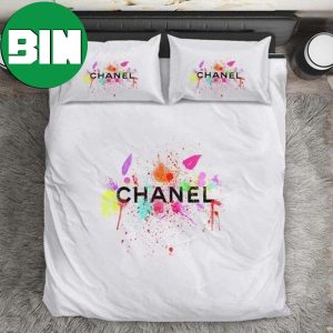Best Chanel White logo in Black Background Bedroom Set - REVER LAVIE