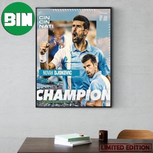 Congratulations Novak Djokovic Is Cincinnati Open 2023 Champion Poster Canvas