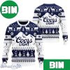 Coors Light Beer Logos Grinch I Will Drink Here Christmas 2023 Coors Light Ugly Sweater