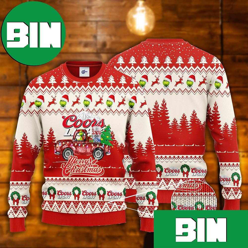 Coors Light Grinch Merry Christmas 2023 Best Holiday Gift For Family Ugly  Sweater - Binteez