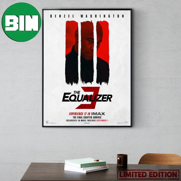 Denzel Washington The Equalizer 3 New IMAX Poster Canvas