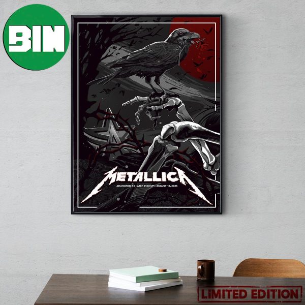 First Night In M72 Arlington Metallica World Tour Live In Cinemas August 18 2023 AT & T Stadium Canvas Poster