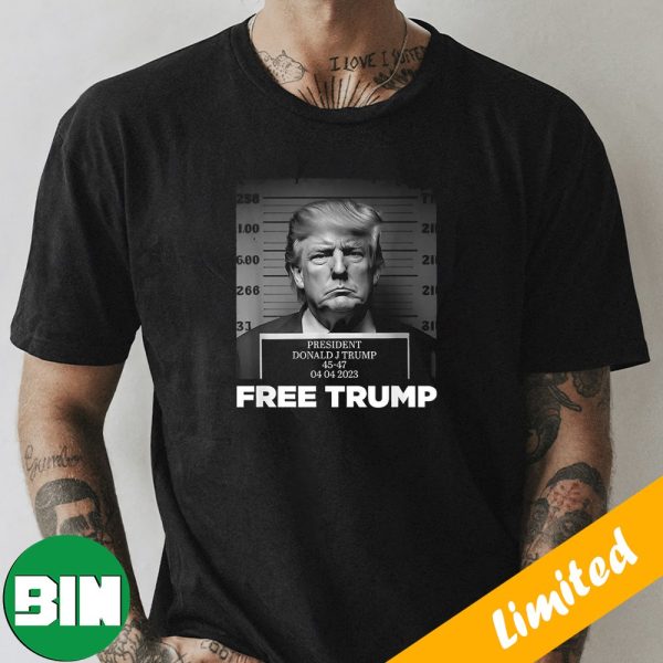 Free Donald Trump Mugshot T-Shirt