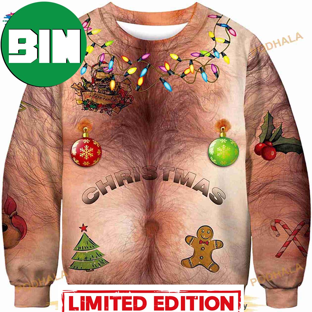 Funny 3D Body Christmas 2023 Best Funny Gift Ugly Sweater