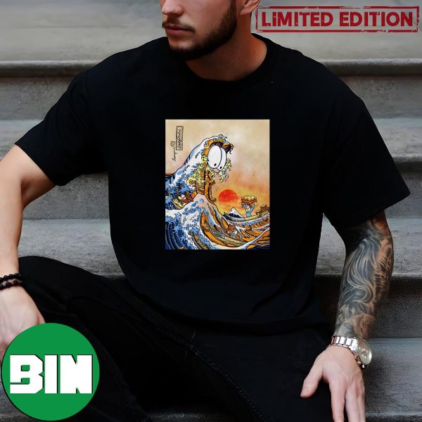 Garfield Great Wave Of Lasagna T-Shirt