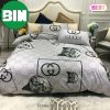 Gucci Draw Cat Luxury Brand High-End Bedroom Duvet Cover Gucci Bedding Set