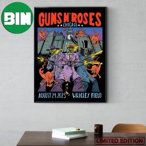 Guns N Roses Tour Tonight In Chicago August 24 2023 Wrigley Field Home Decor Poster Canvas