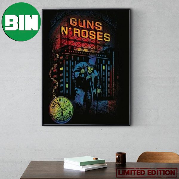Guns N Roses World Tour Montreal Parc Jean Drapeau Quebec Canada August 8 2023 Home Decor Poster Canvas
