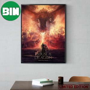 House Of The Dragon Fire Will Reign Home Decor Poster Canvas