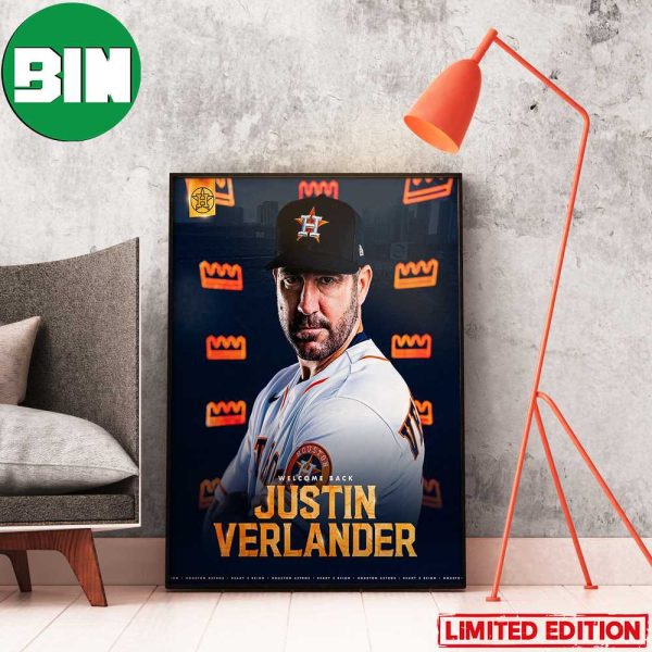 Houston Astros Justin Verlander Back Where He Belongs Poster Canvas