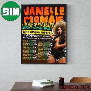 Jannelle Monae The Age Of Pleasure 2023 North American Tour With Special Guests Home Decor Poster Canvas