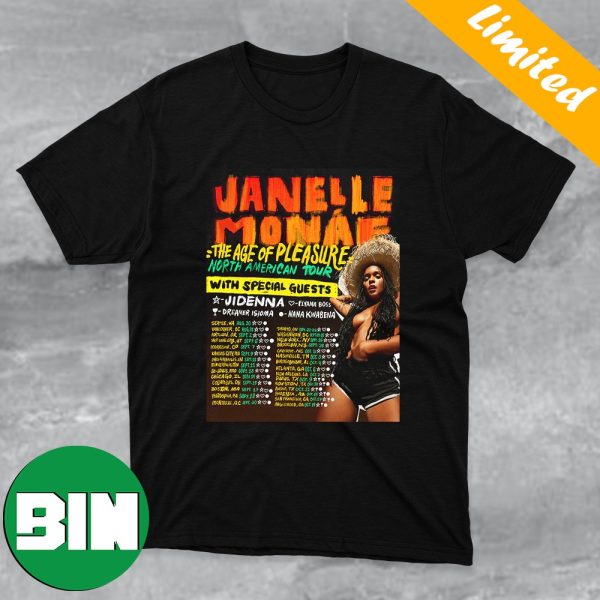 Jannelle Monae The Age Of Pleasure 2023 North American Tour With Special Guests T-Shirt