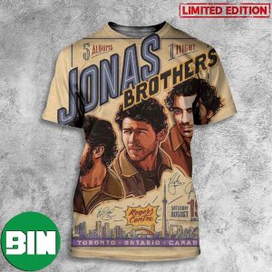 Jonas Brothers 5 Albums 1 Night Show In Toronto At Rogers Centre August 19 2023 3D T-Shirt