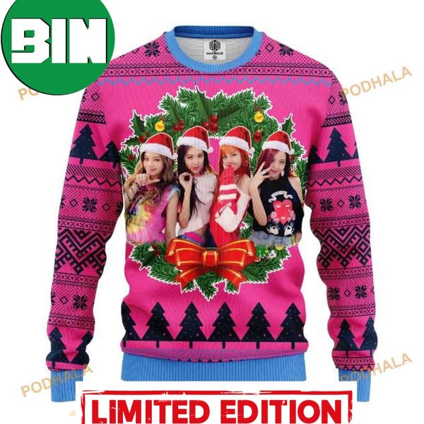 Kpop Band Black Pink Music Band Merry Xmas Ugly Christmas Sweater