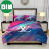 LV Blue Abstract Background Bedroom Duvet Cover Louis Vuitton Bedding Set