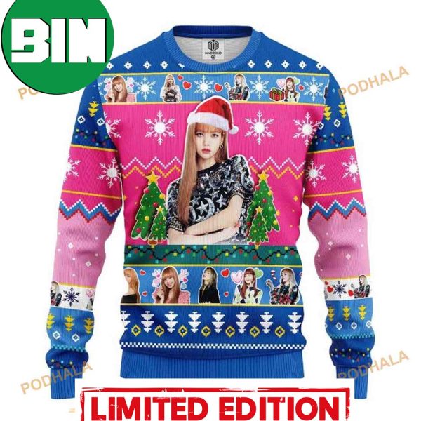 Lisa Black Pink Band Merry Xmas Ugly Christmas Sweater Xmas Gifts