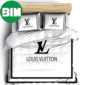 Louis Vuitton Black and White Luxury Brands 24 Louis Vuitton Bedding Set