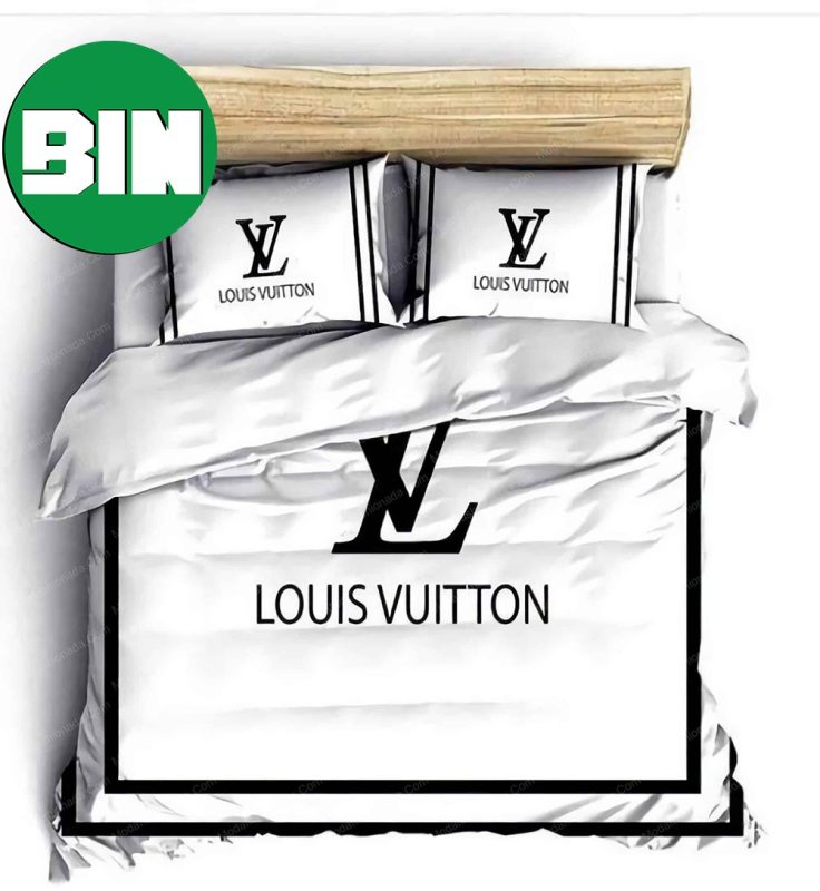 Louis Vuitton Blue Logo Pattern Bedding Set - Binteez