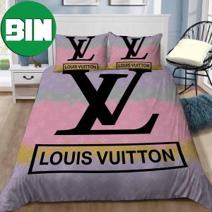 Lips With Louis Vuitton Pink Background Bedroom Duvet Cover Louis Vuitton  Bedding Set - Binteez