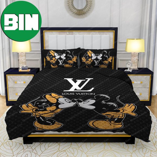 Louis Vuitton x Mickey Mouse Disney Luxury Bedroom Duvet Cover Louis Vuitton Bedding Set