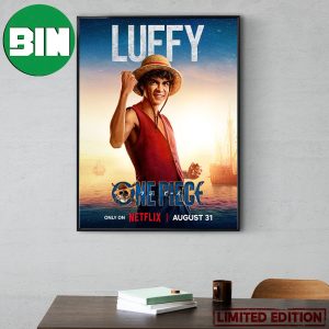 Luffy One Piece Live Action Netflix Poster Canvas