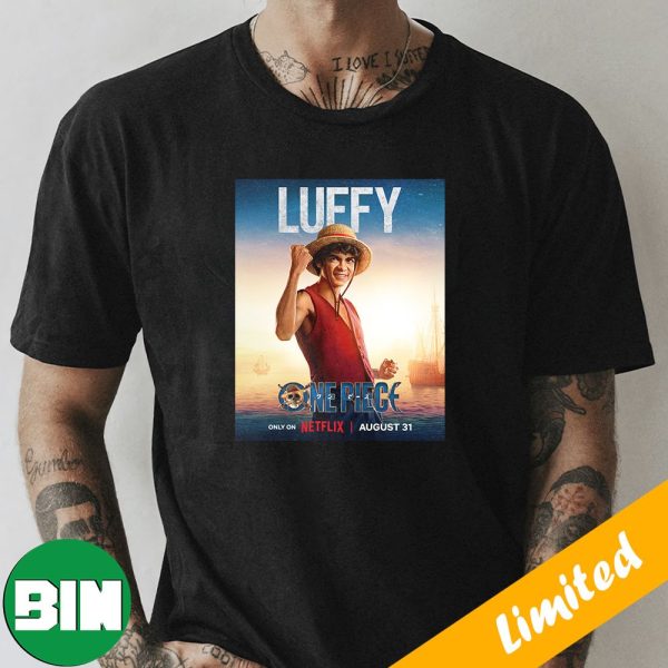 Luffy One Piece Live Action Netflix Poster T-Shirt