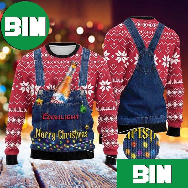 Merry Christmas Coors Light 2023 For Beer Lovers Christmas Gift For Family On Sale Ugly Sweater