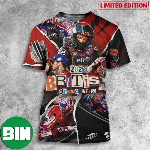 Moto GP 2023 British Grand Prix Poster 3D T-Shirt