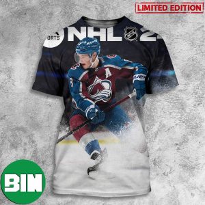 NHL 24 Cover Athlete Cale Makar EA Sports Game Cover Colorado Avalanche 3D T-Shirt
