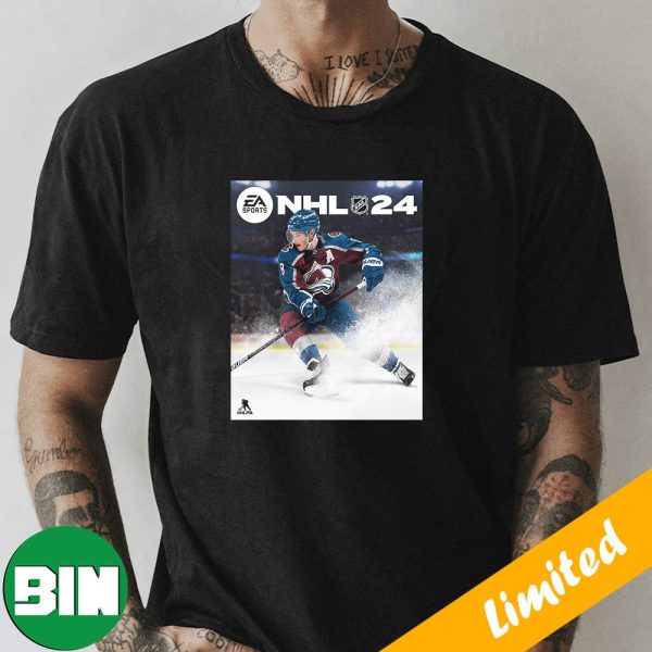 NHL 24 Cover Athlete Cale Makar EA Sports Game Cover Colorado Avalanche T-Shirt