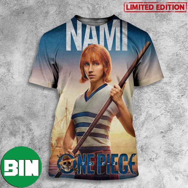 Nami One Piece Live Action Netflix Poster 3D T-Shirt