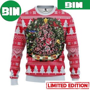 Ohio State Buckeyes Christmas Tree For Man And Women Best Gift Holiday 2023 Ugly Sweater
