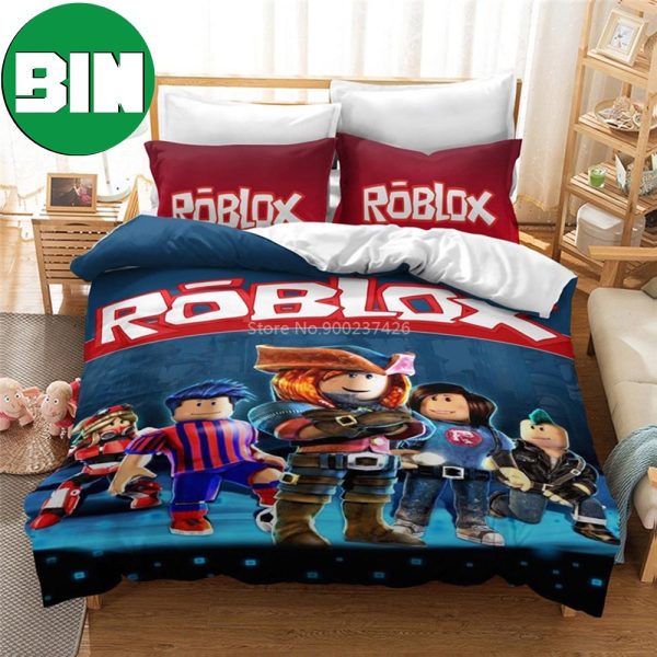 Roblox DIY Game Platform Printed 3D Game Duvet Cover Roblox Bedding Set